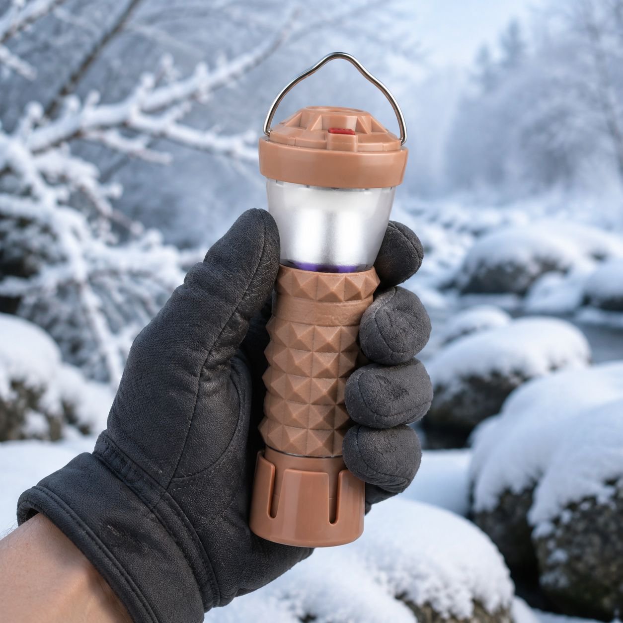 Easy-to-carry tent light for hikers and campers