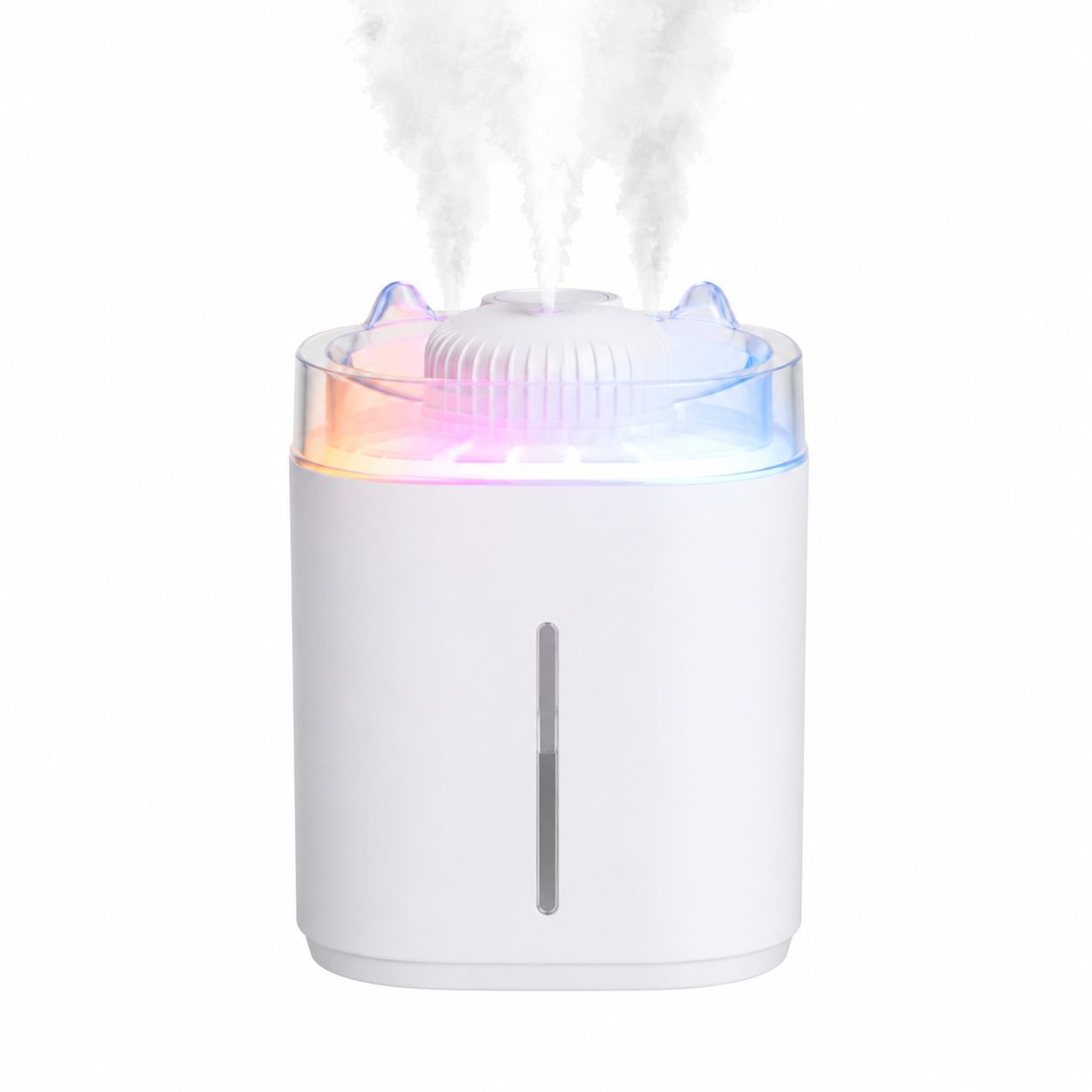 Modern Colorful Ambient Lamp Large Humidifier Triple Nozzle Efficient Sprayer