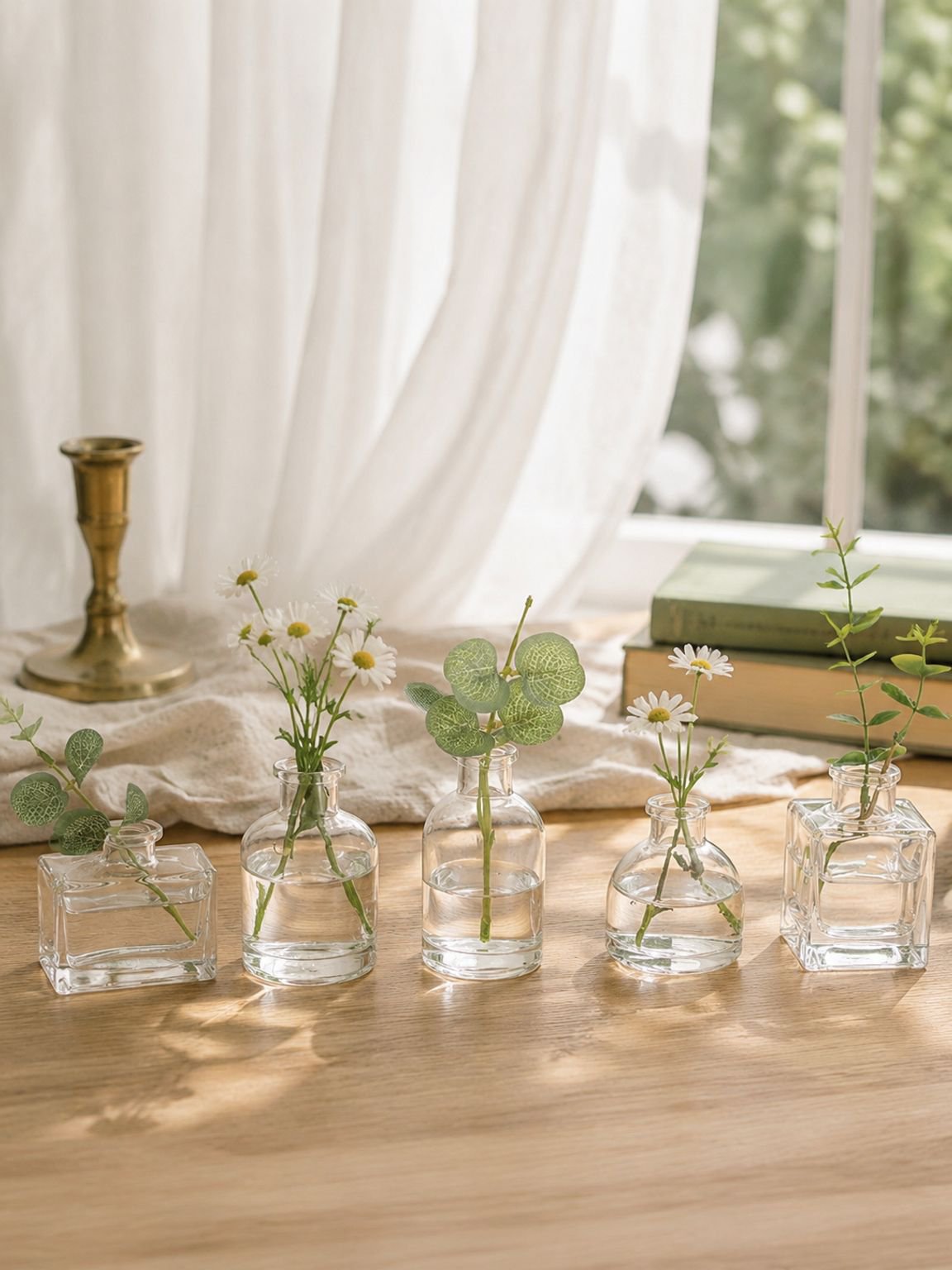 Minimalist Transparent Flower Vase Decor
