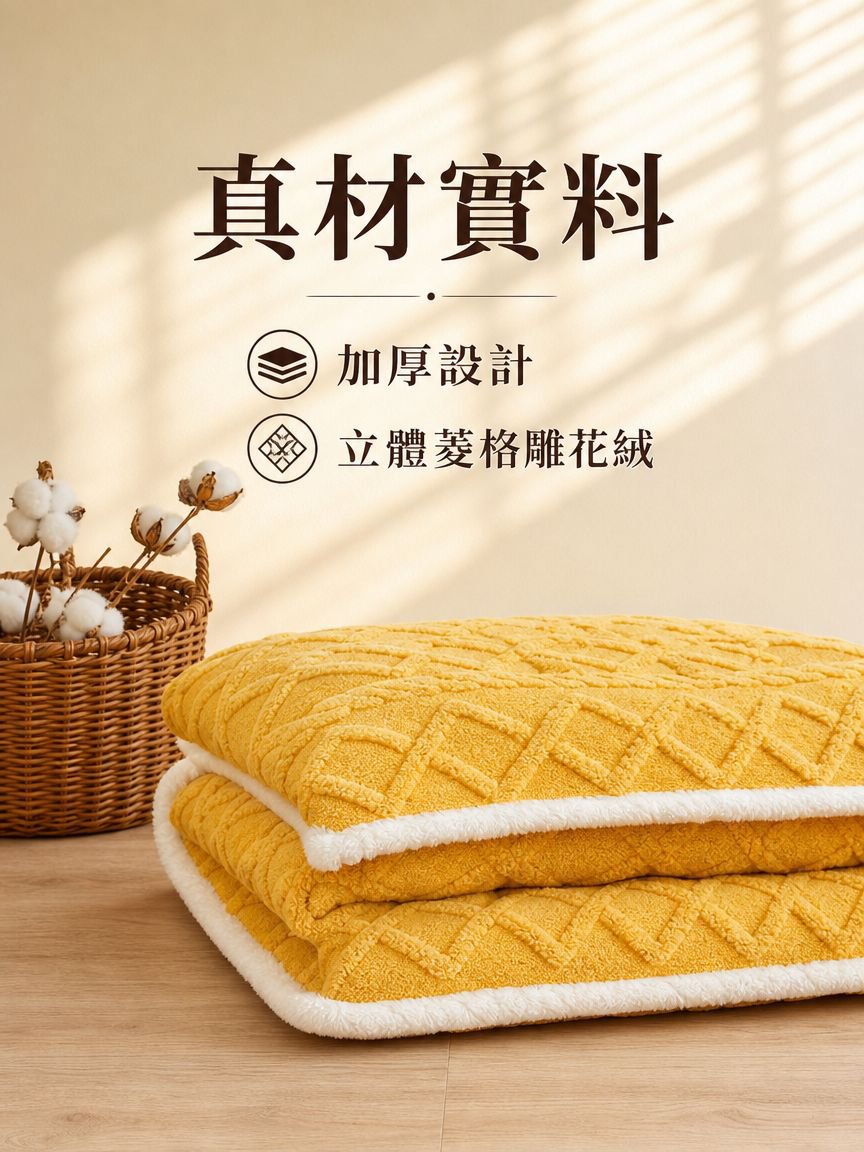 加絨保暖床墊