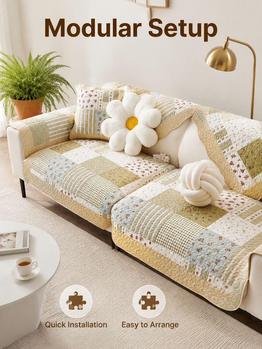 High-quality cotton fabric cushion suitable for any season