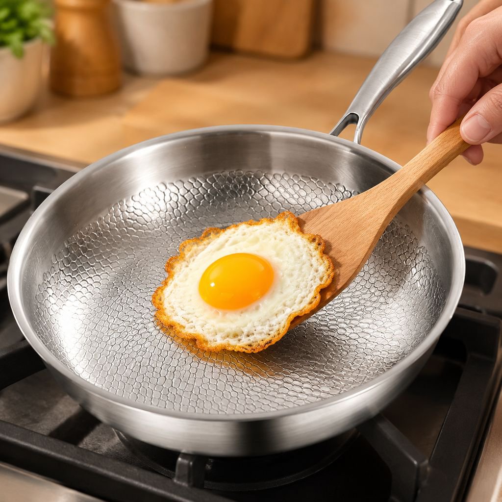 Uncoated Easy-Clean Frying Pan