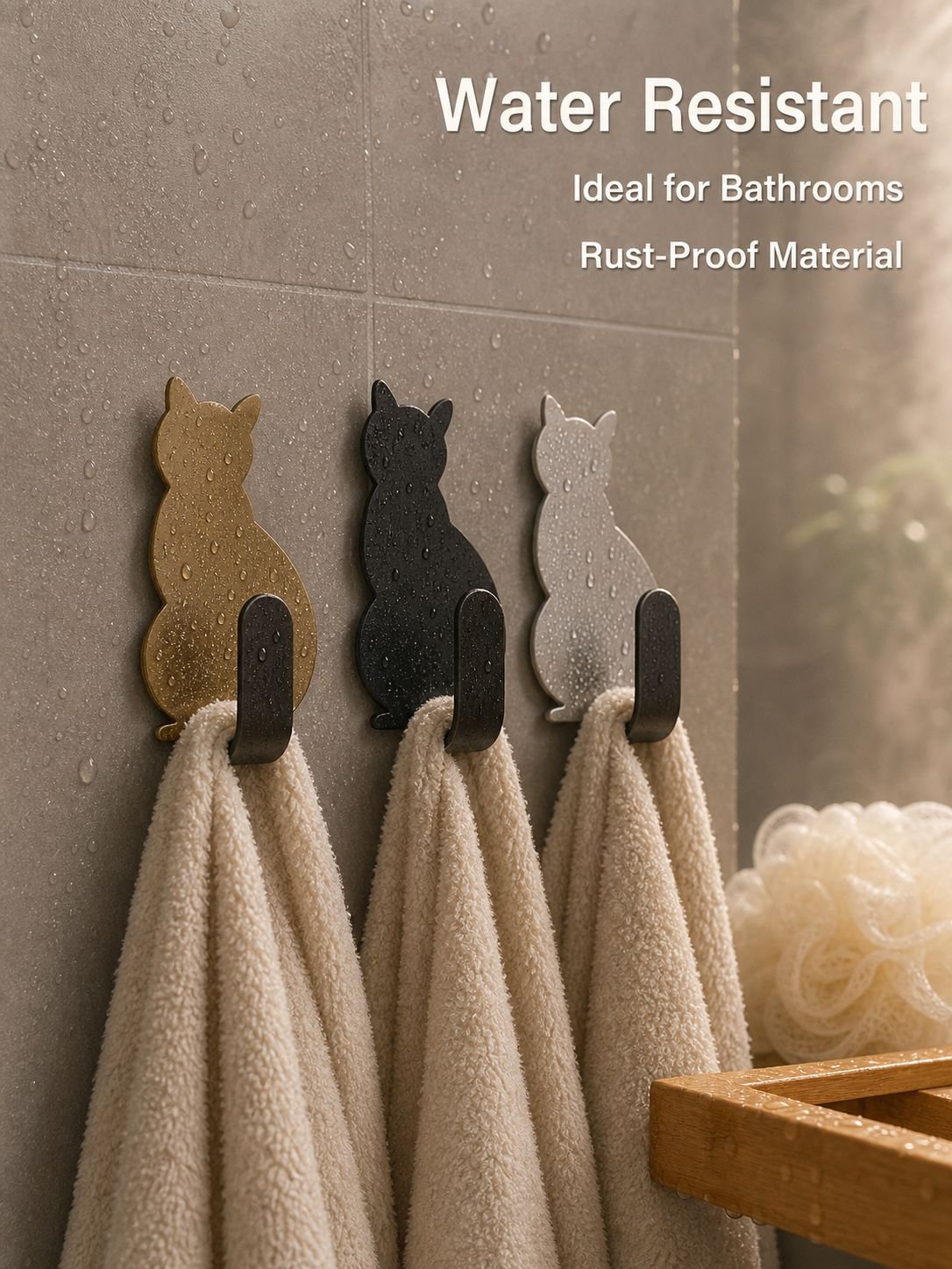 304 Stainless Steel Cat Hook Set, Strong Wall No-Trace Hooks
