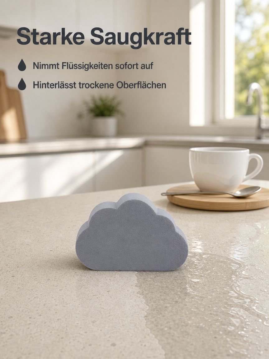 Küchenspülbecken-Antikalk-Reinigungsschwamm, Cloud PVA Super-Absorptionsschwamm