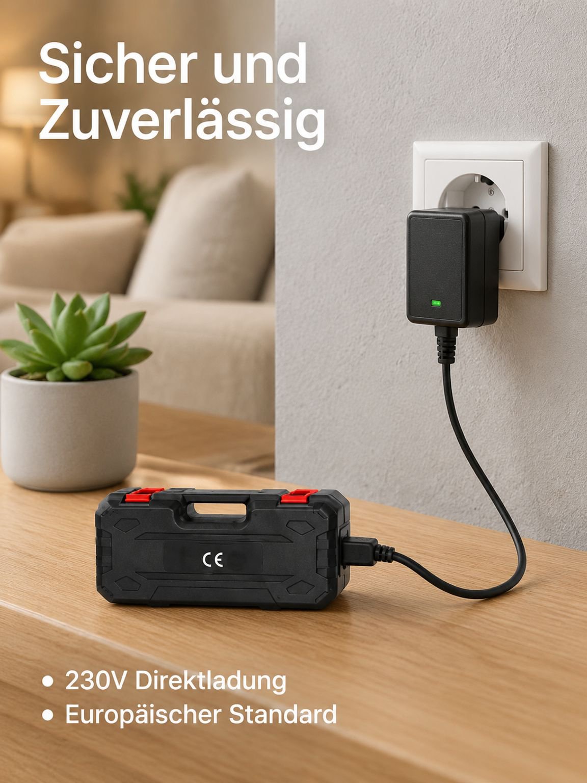 Leistungsstarke Kettensäge mit kabelloser Funktion