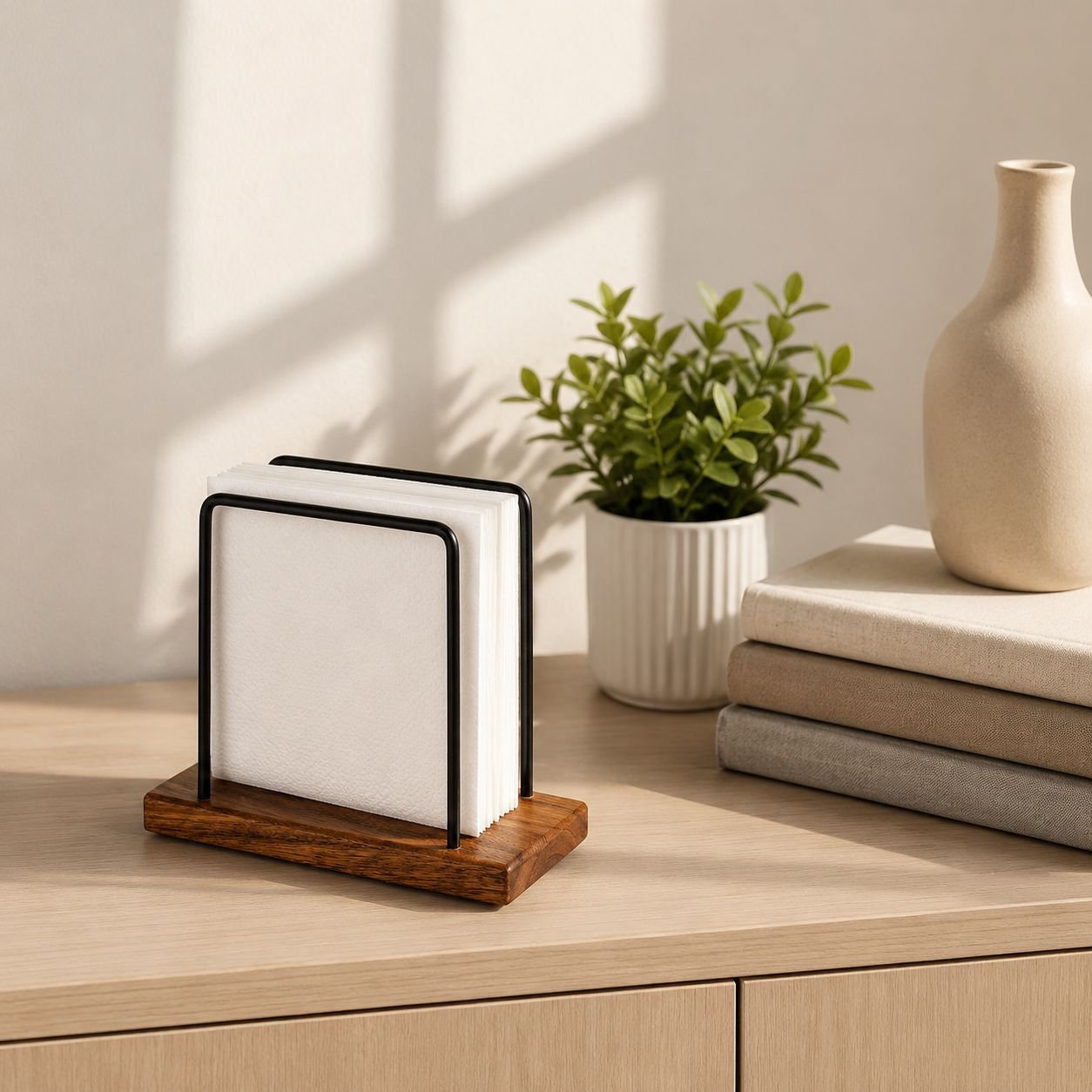 Rangement pratique pour serviettes de table en bois massif