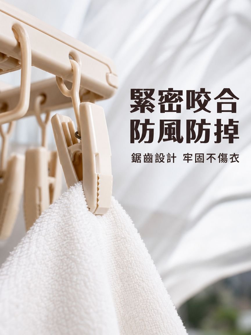 多功能摺疊防風曬衣架