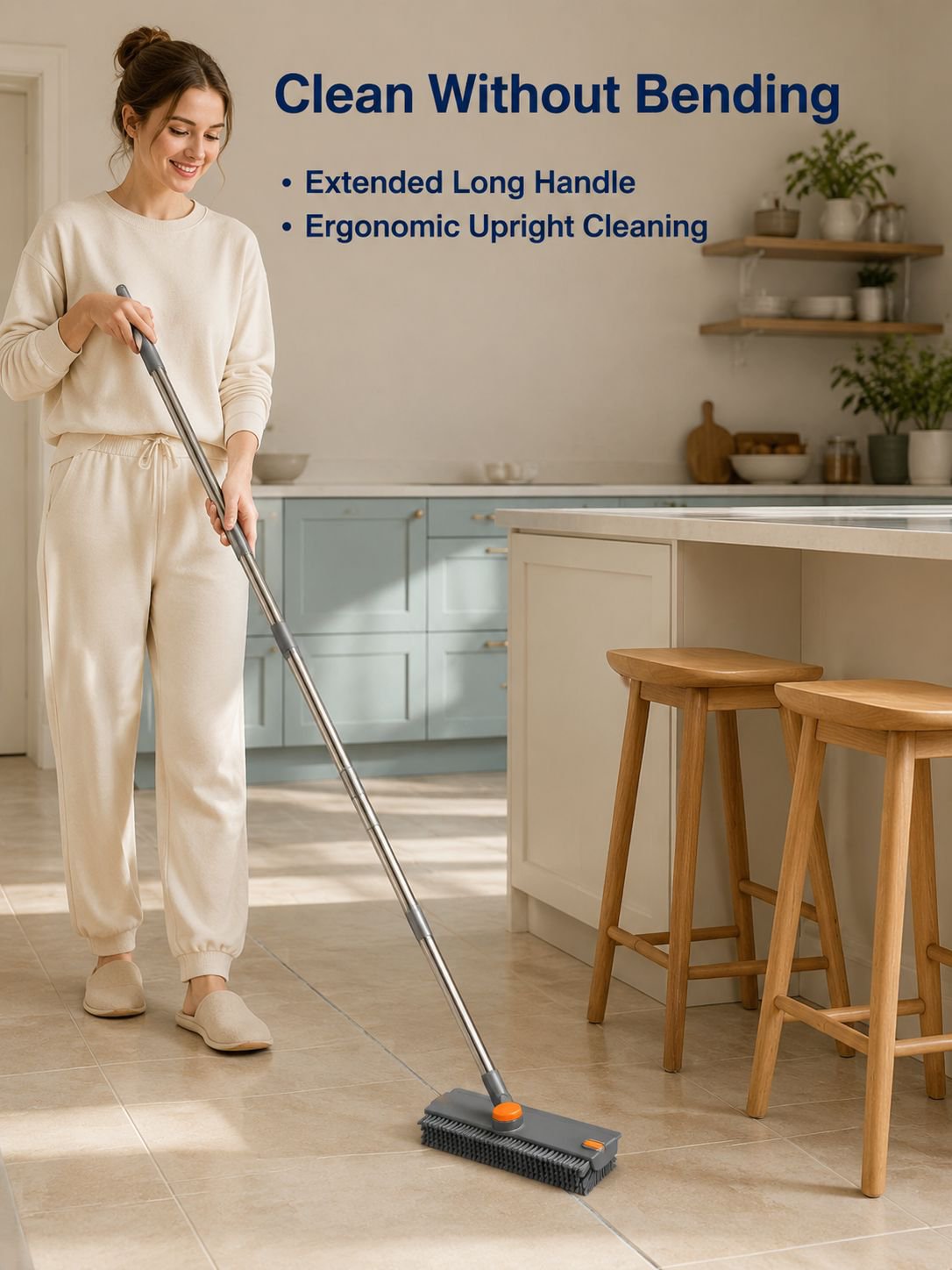 Multi-Functional Hard Bristle Floor Gap Brush