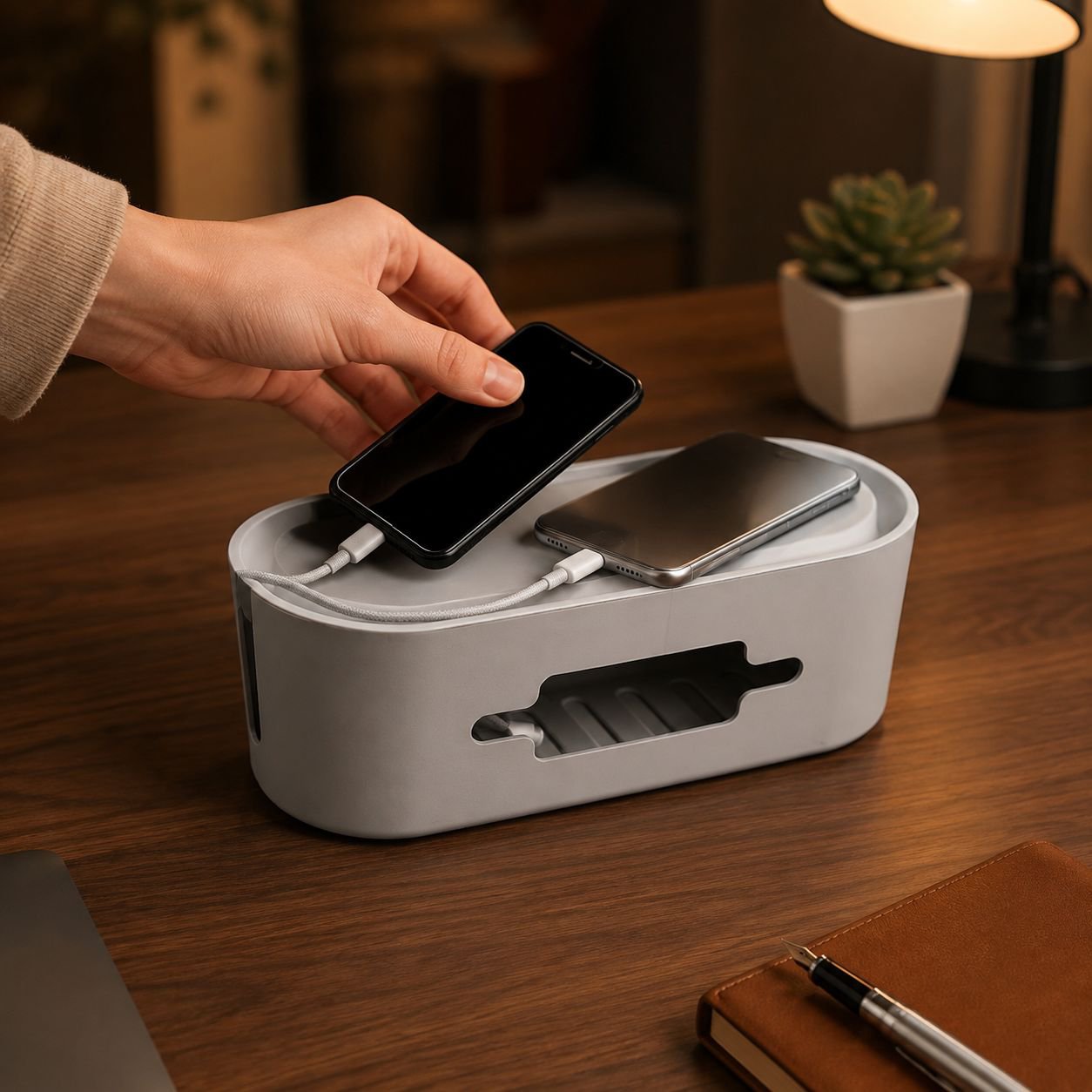 ABS Safe Power Strip Extension Cable Storage Box