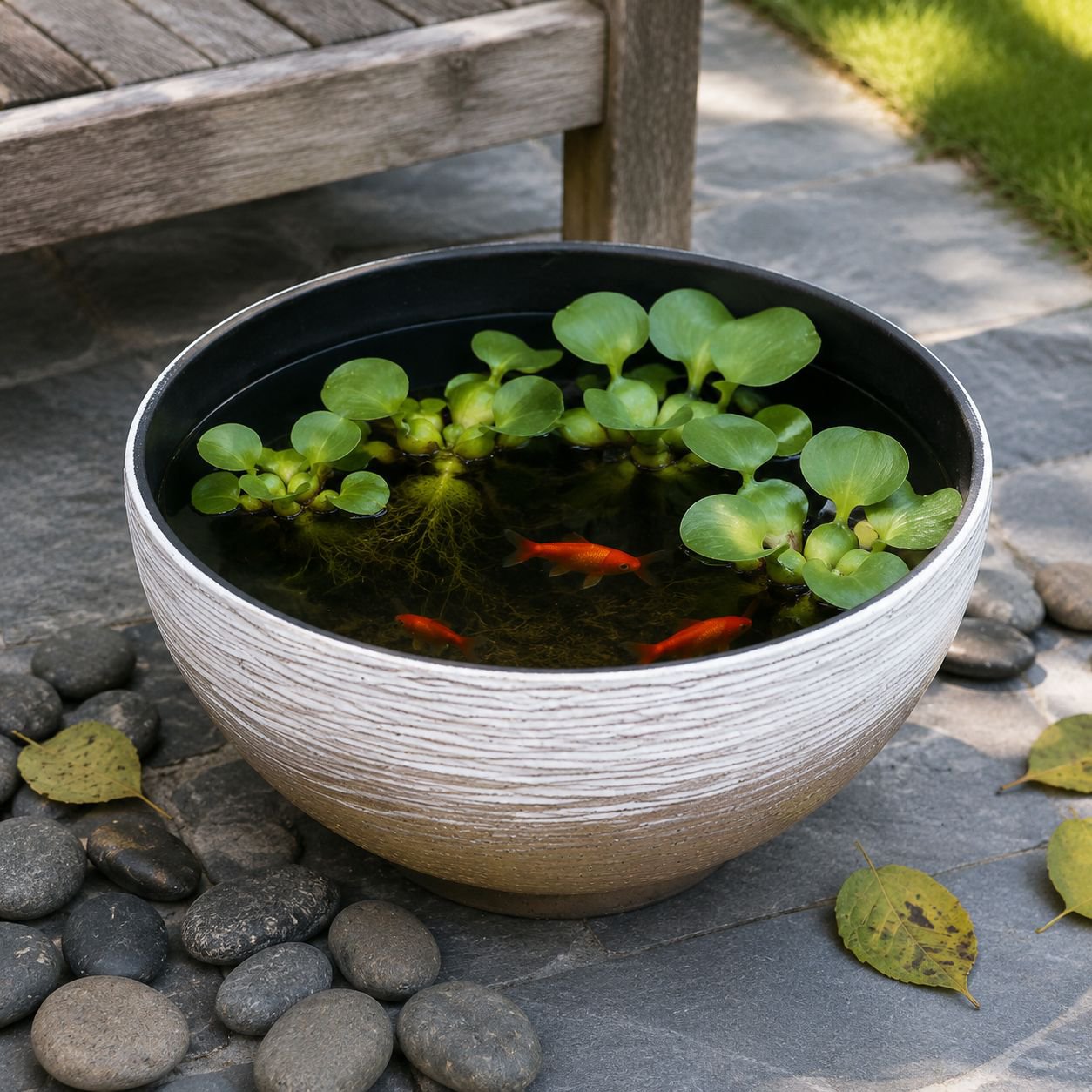 Courtyard Landscape Ancient Style Ecological Fish Tank Lotus Pot