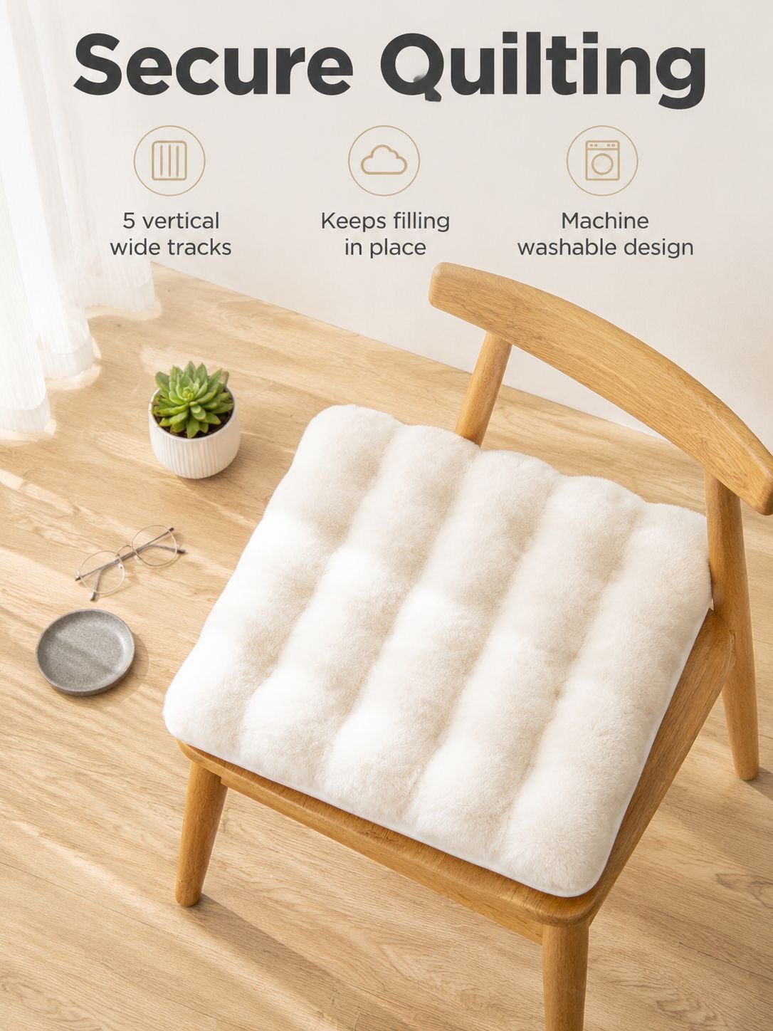 Rabbit fleece warm seat cushion