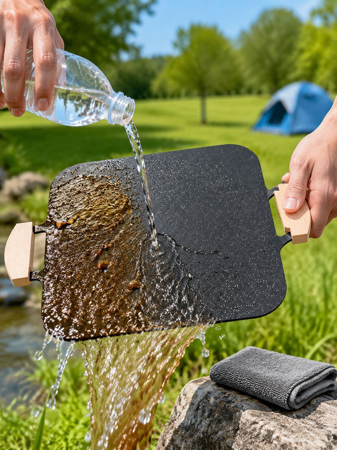 Plaque de cuisson extérieure idéale pour camping pique-nique et barbecue
