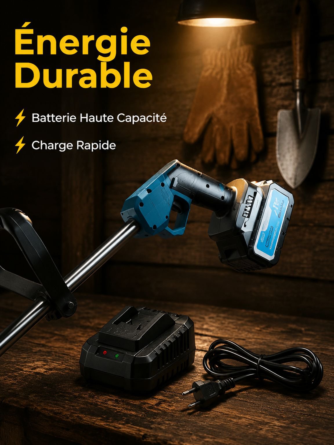 Tondeuse à gazon sans fil portable pour usage domestique