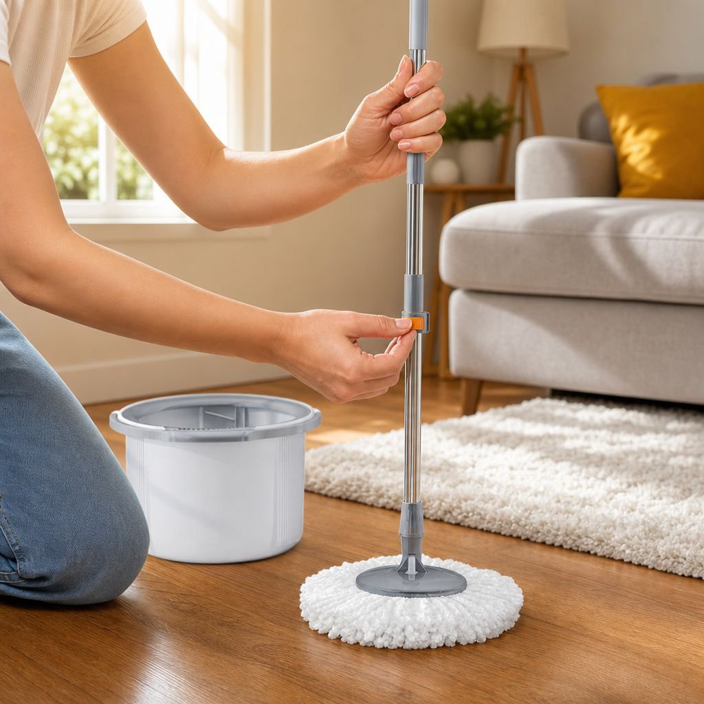 Wet and dry mop for efficient home cleaning