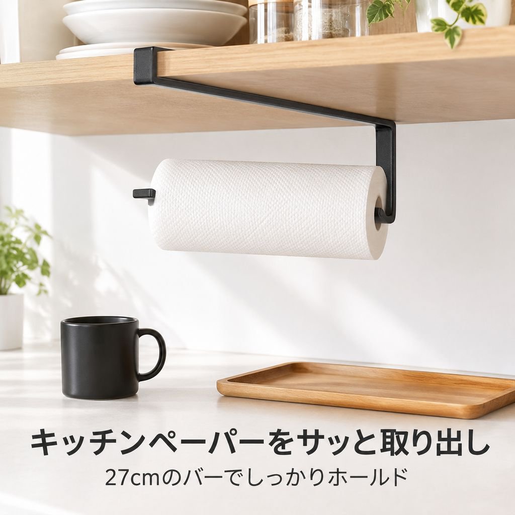穴開け不要吊り下げキャビネットレールフック収納ラック