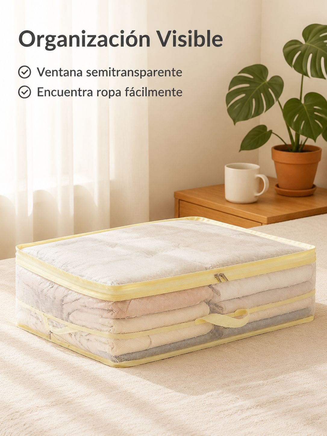Bolsa de almacenamiento al vacío transparente para ropa y edredones