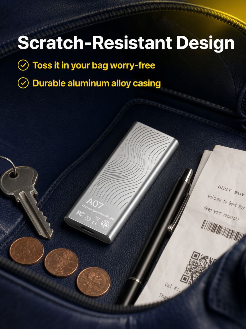 Portable SSD with USB-C interface