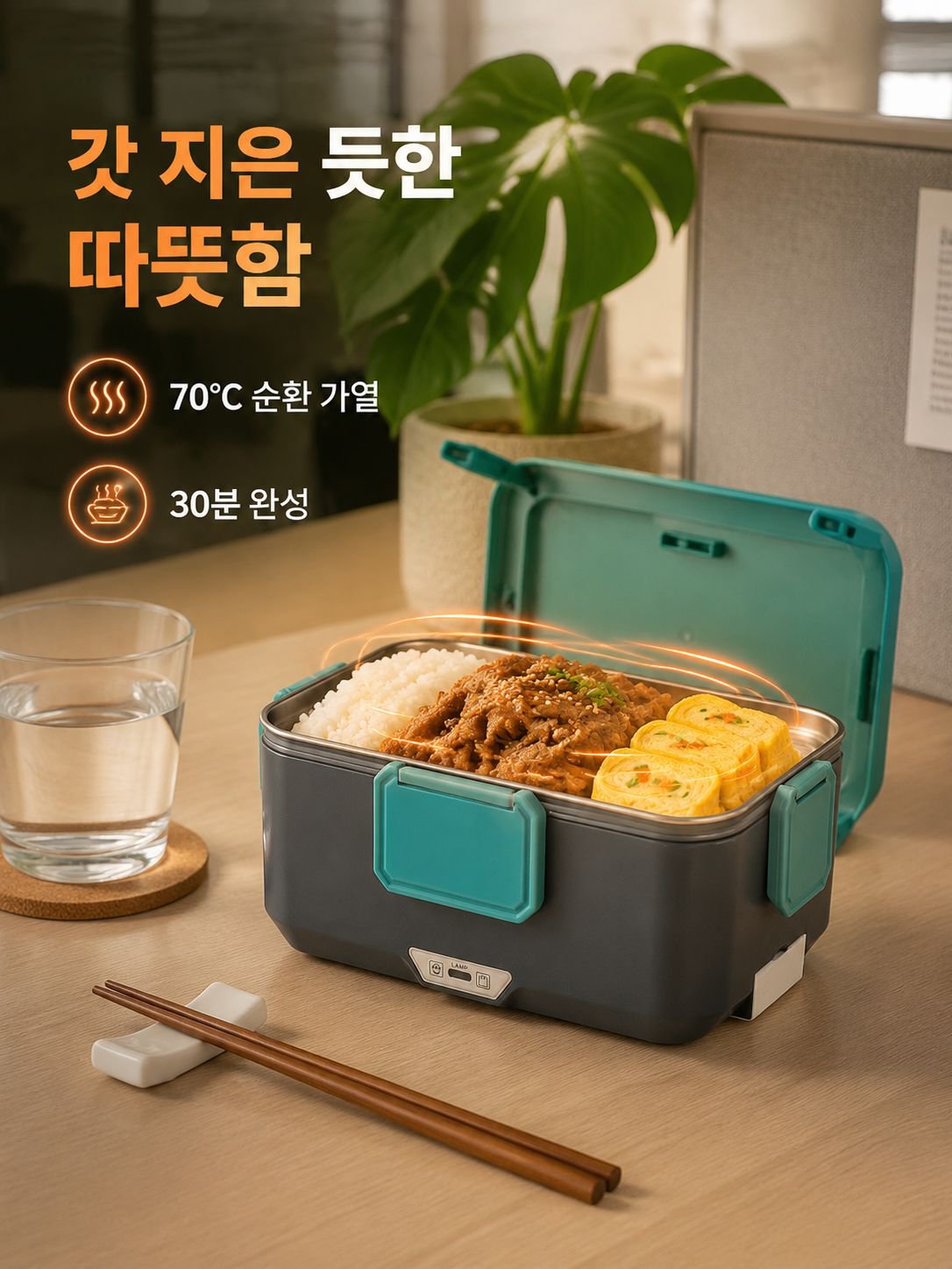 25L 스마트 보온 전열식 도시락