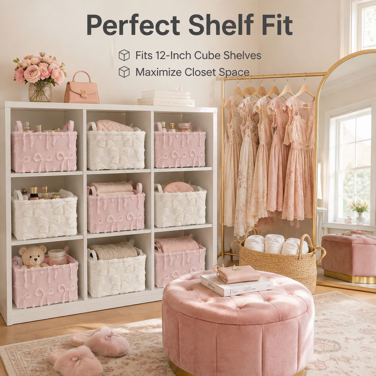 Soft Velvet Storage Basket