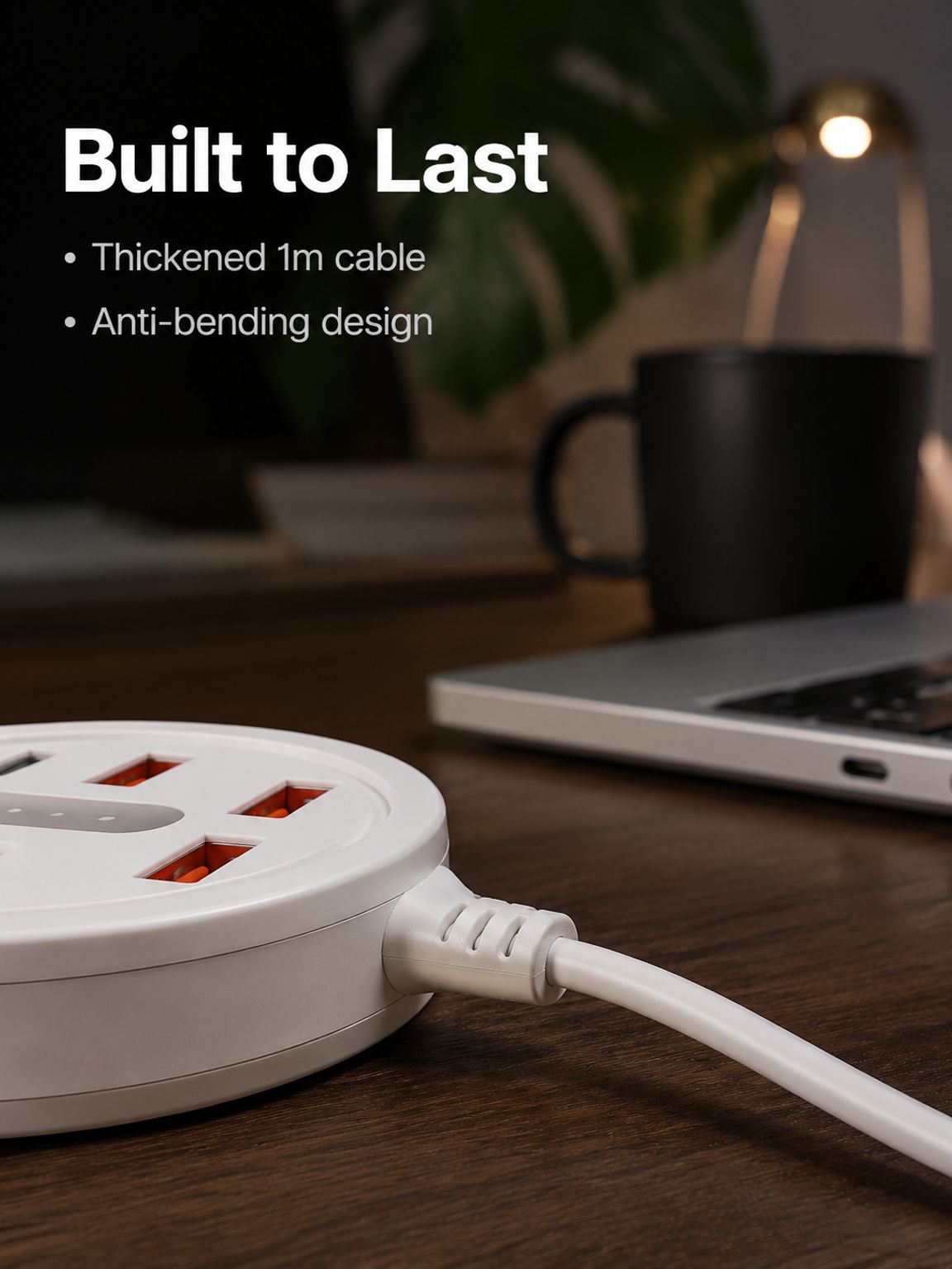 Circular 8-in-1 Portable Multi-Port Dock with USB + Type-C Fast Charging Phone Adapter Power Strip