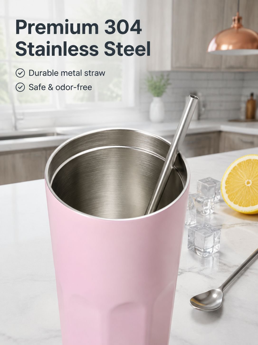 Portable insulated straw cup