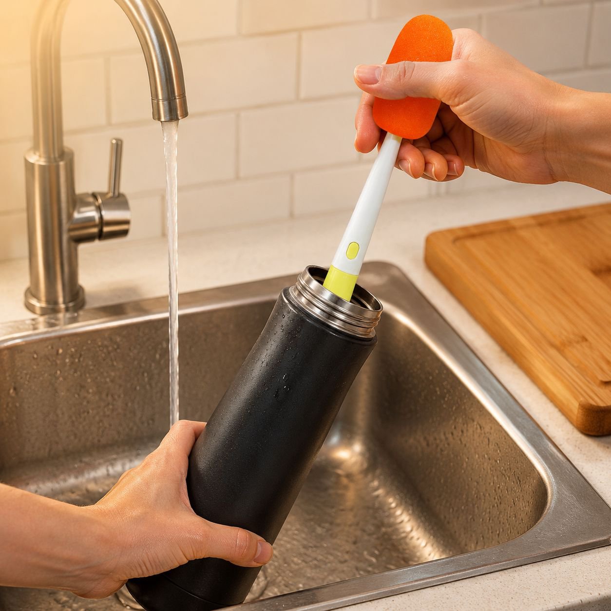 Multi-purpose Brush cleaning travel tumbler
