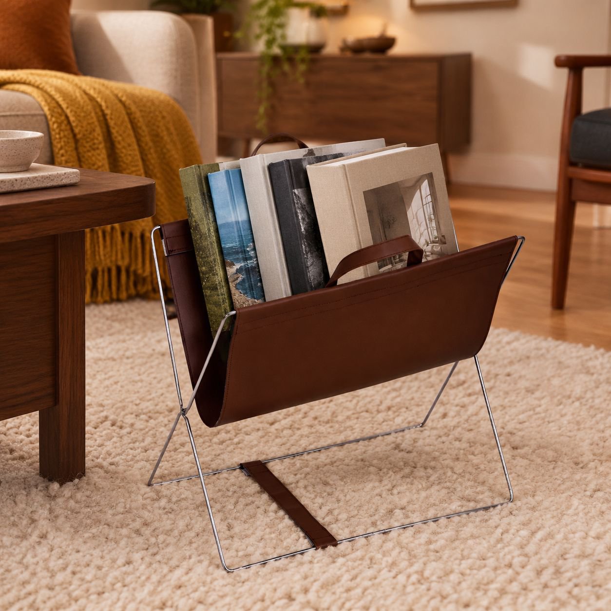 Stylish and space-saving modern bookshelf