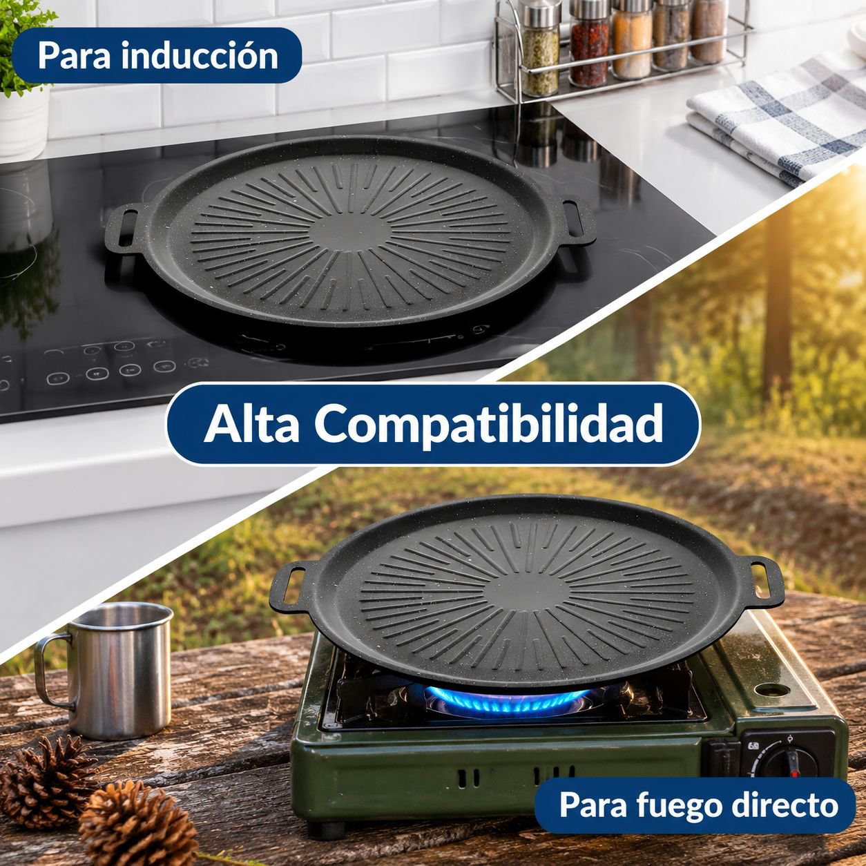 Cocina de inducción multifuncional con pantalla táctil