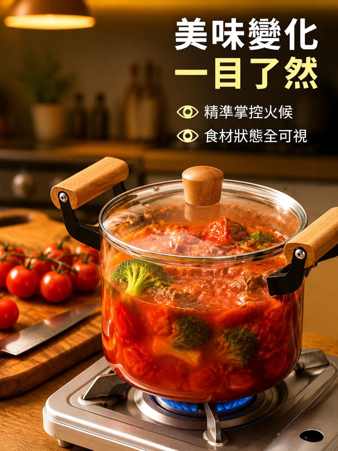 耐熱玻璃蒸煮鍋