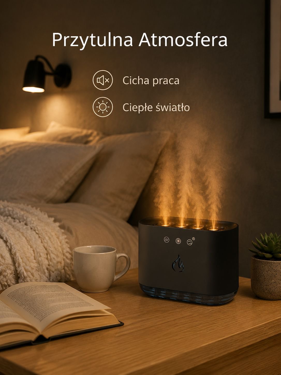 Wielofunkcyjny kolorowy przenośny nawilżacz zapachowy na biurko