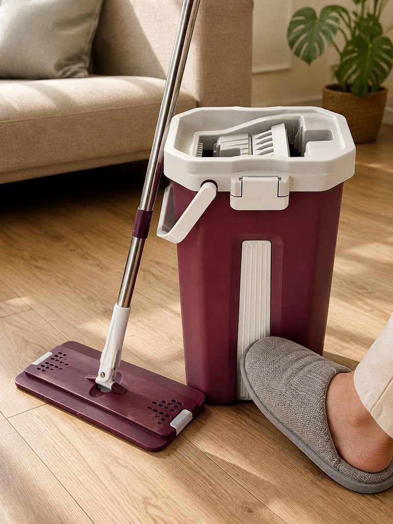 Durable steel handle mop for efficient cleaning