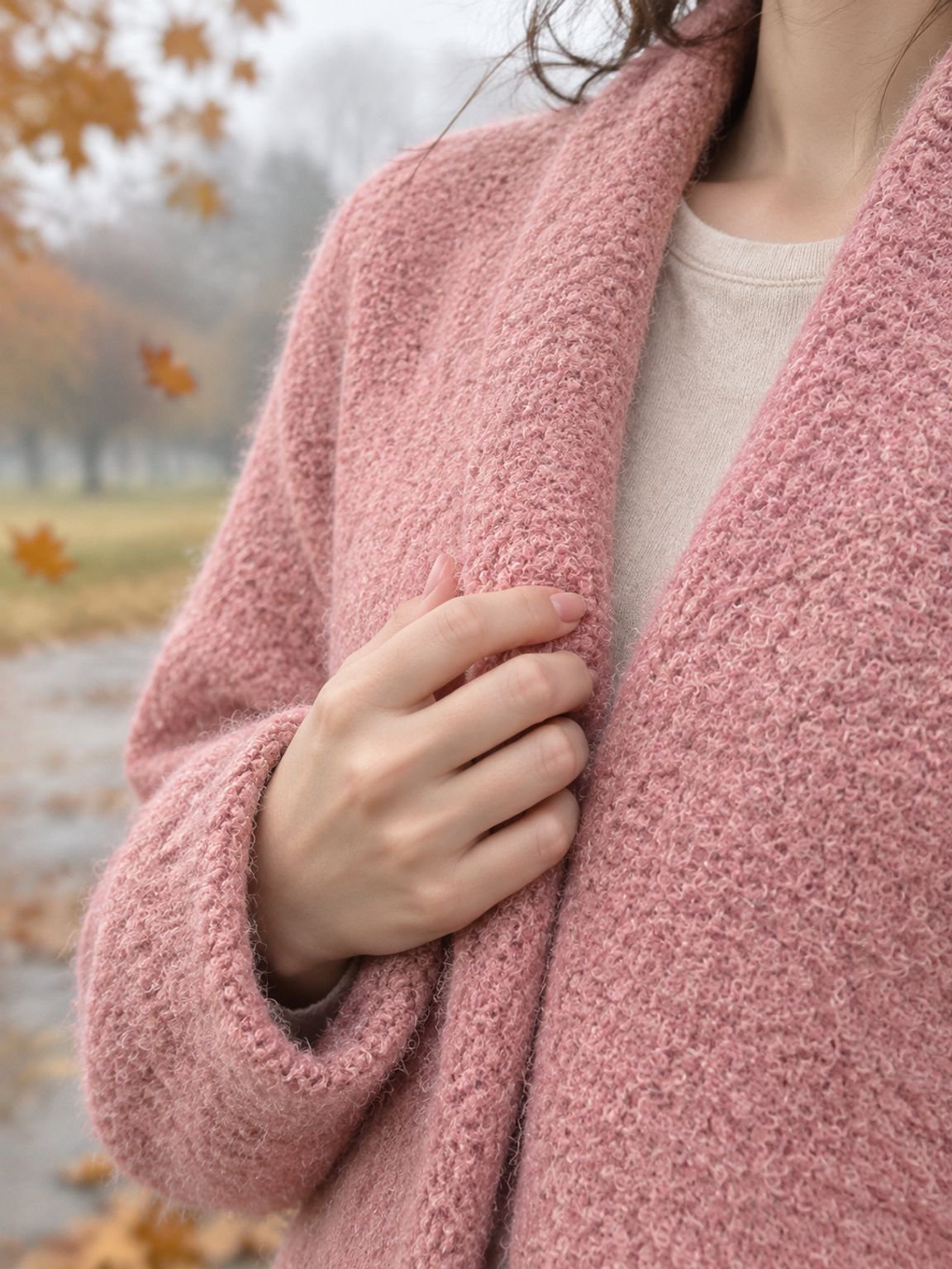 Loose fit knit cardigan for women, stylish and cozy