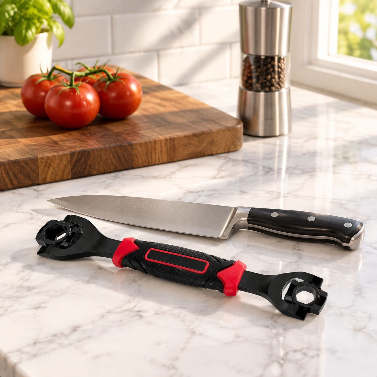 Multi-functional wrench for home and automotive repair
