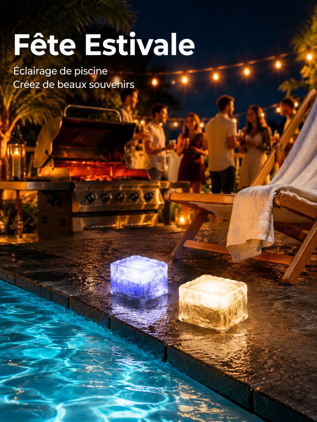 Installation facile de lampe LED solaire dans un jardin moderne