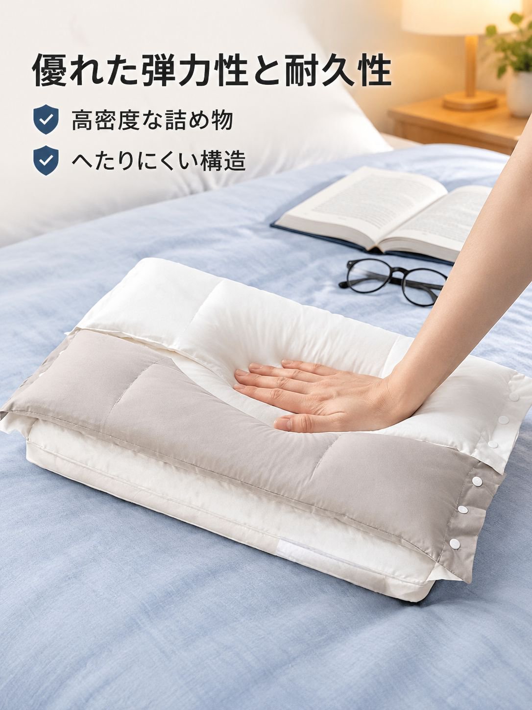 一人用変形しない快適な睡眠枕
