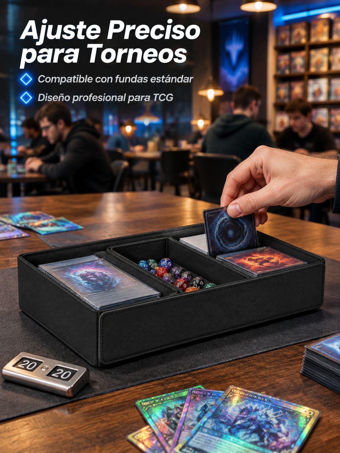Caja de tarjetas de almacenamiento de lujo multifuncional JMY 6 en 1