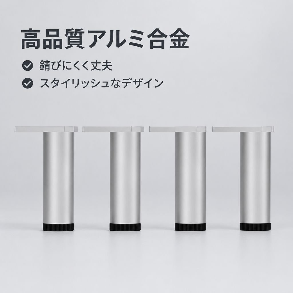家具用アルミ合金アジャスタブルキャビネットレッグ