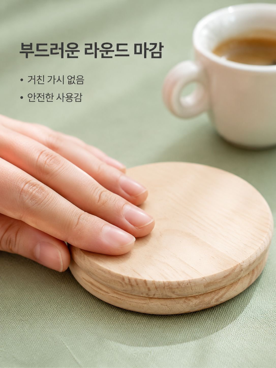 목재 쿵푸 다기 뜨거움 방지 컵 매트 10cm 원형 단열 매트