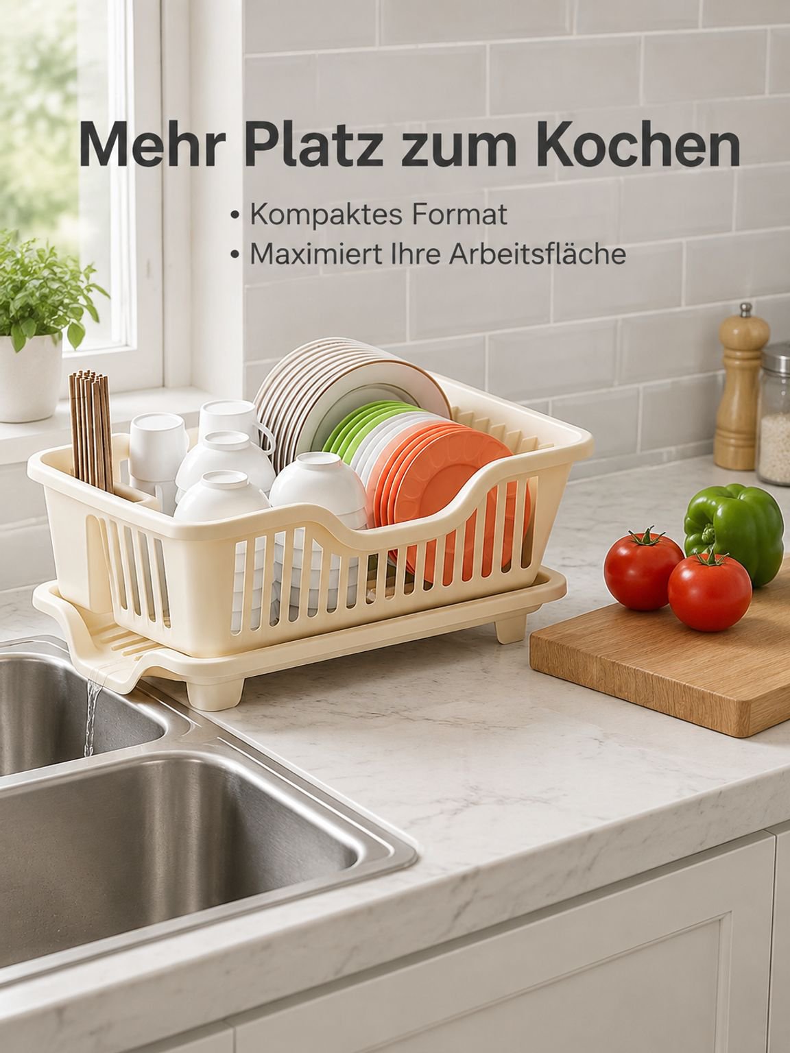 Robuster Geschirrständer mit mehreren Ebenen