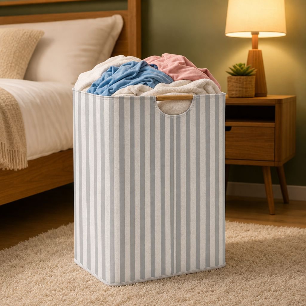 Foldable Large Laundry Hamper – Home Bathroom Toy Storage Basket