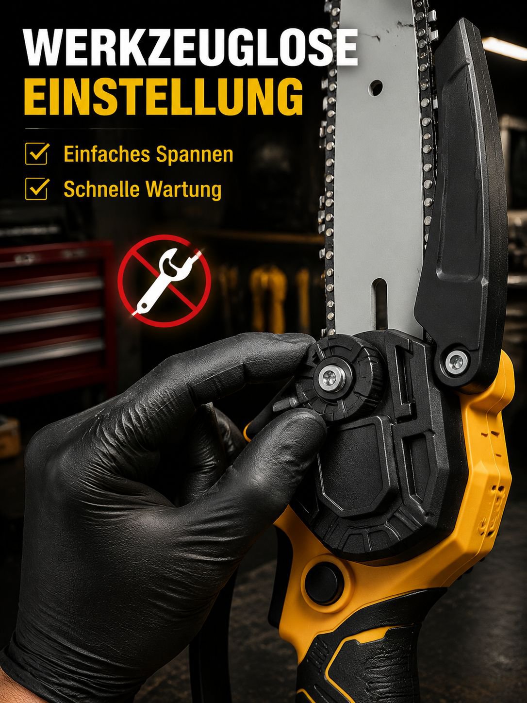 Hochleistungs-Elektrokettensäge für Holzarbeiten