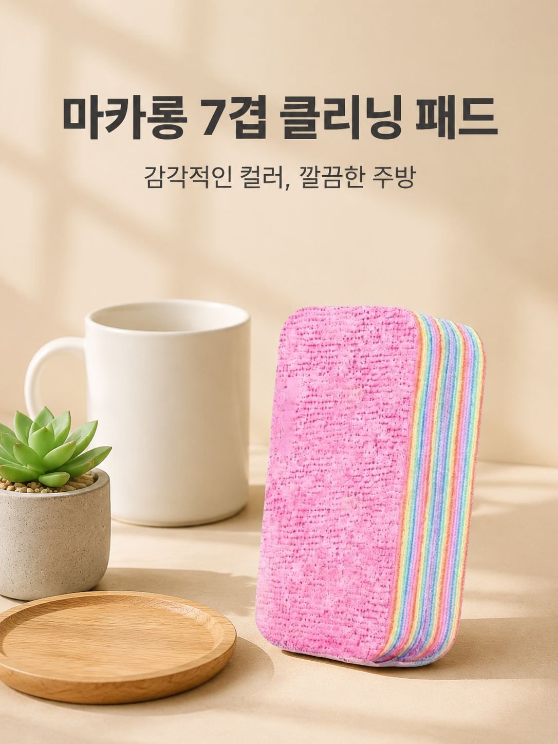 쉽게 찢어지는 여러 겹의 청소용 천