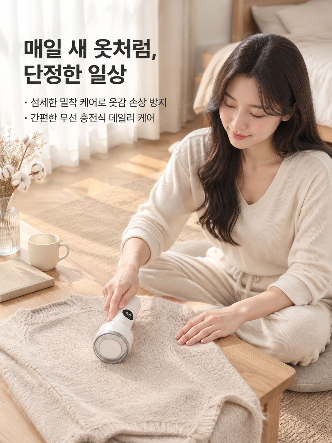 充전식 휴대용 의류 보풀 트리머