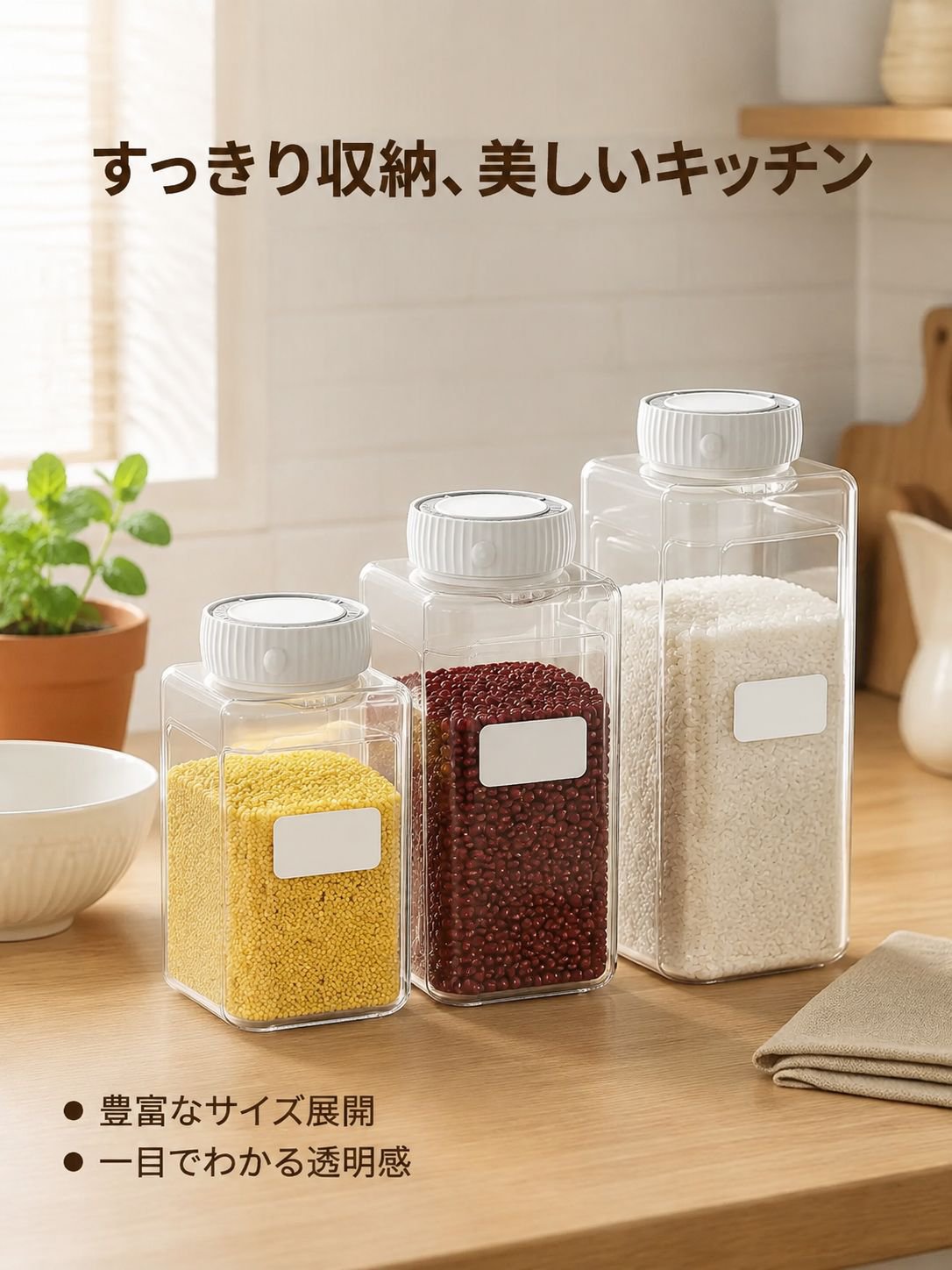キッチン密閉保存容器タイマー
