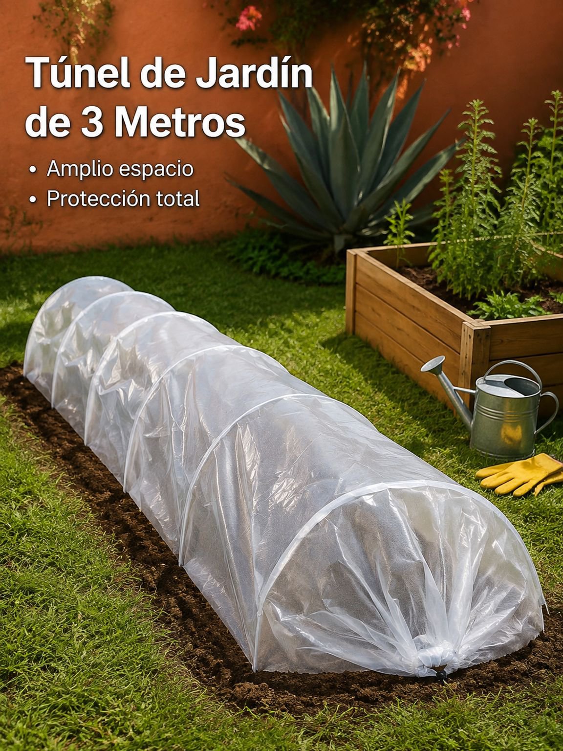 Invernadero portátil 2 en 1 con malla de sombra de 3 metros y liberación rápida para túnel de jardín