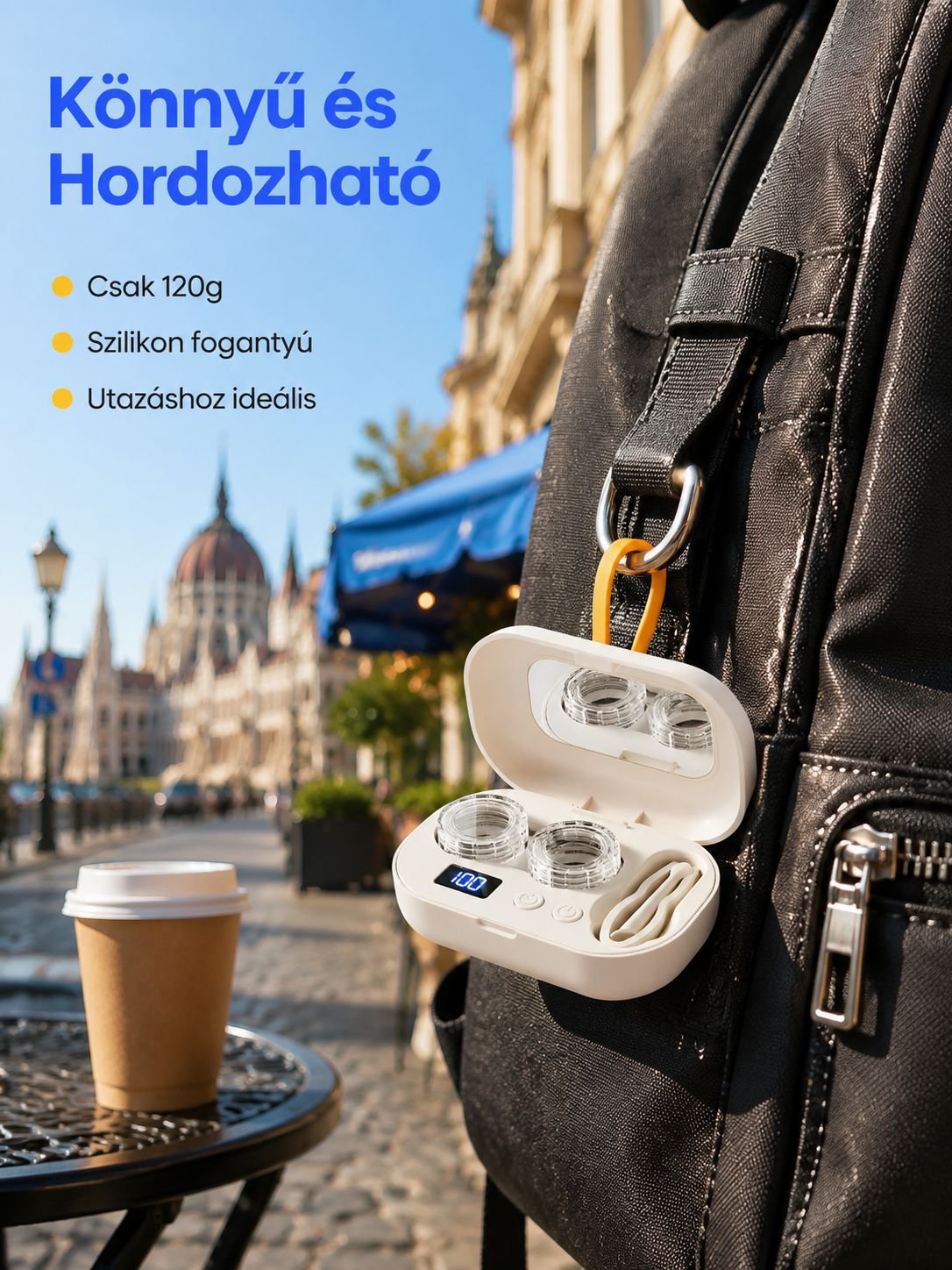 Nagyfrekvenciás ultrahangos automata kontaktlencse tisztító