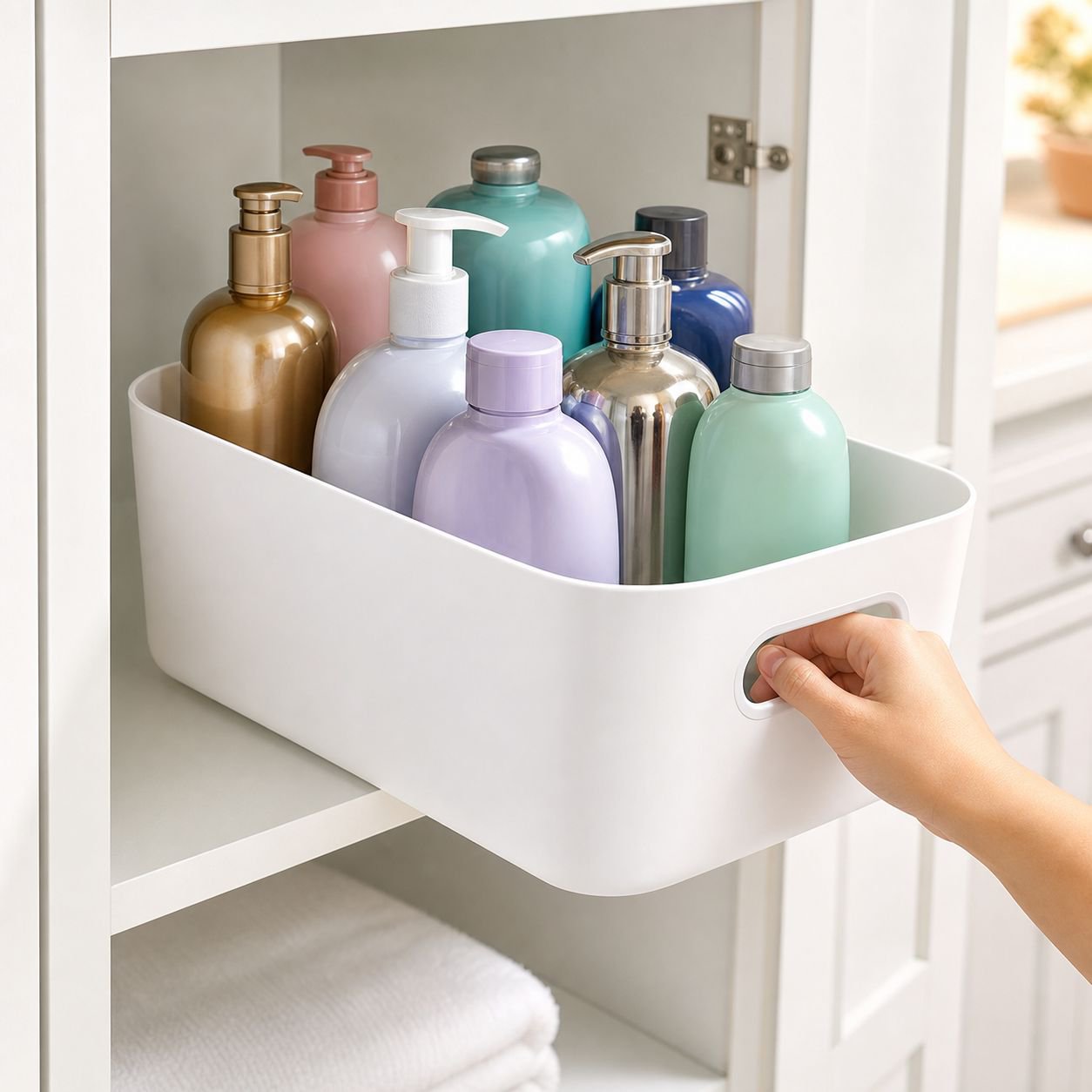 Plastic Storage Basket for Miscellaneous Items and Snacks