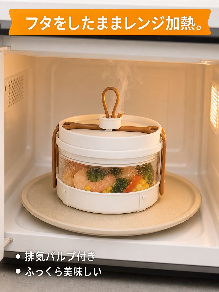 電子レンジ対応ガラス弁当箱