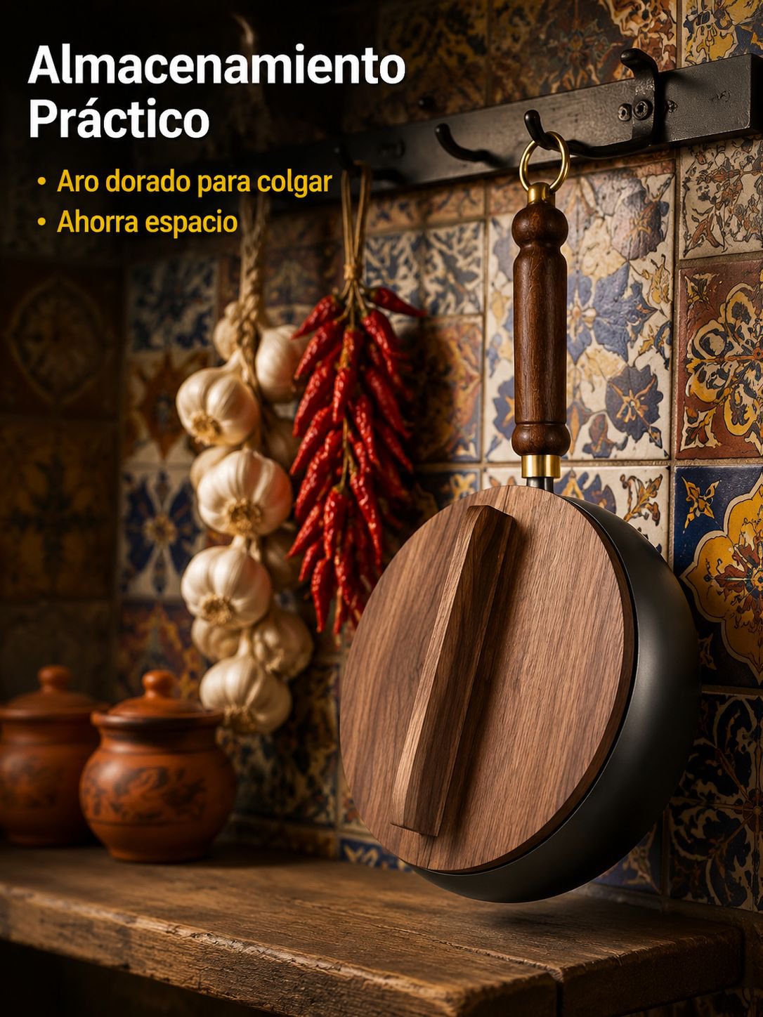 Olla tradicional japonesa de hierro puro (sin recubrimiento)