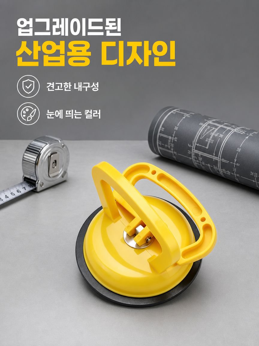 강화된 옐로블랙 빨판 강화 두꺼운 하중 미끄럼 방지 유리 타일 대리석 운반 빨판 업그레이드